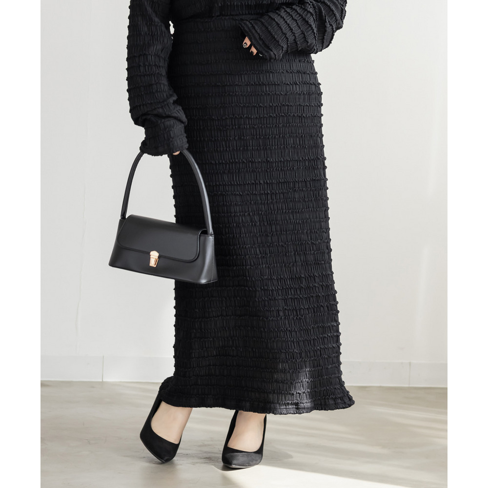 スリット入りフリルジャガードスカート4