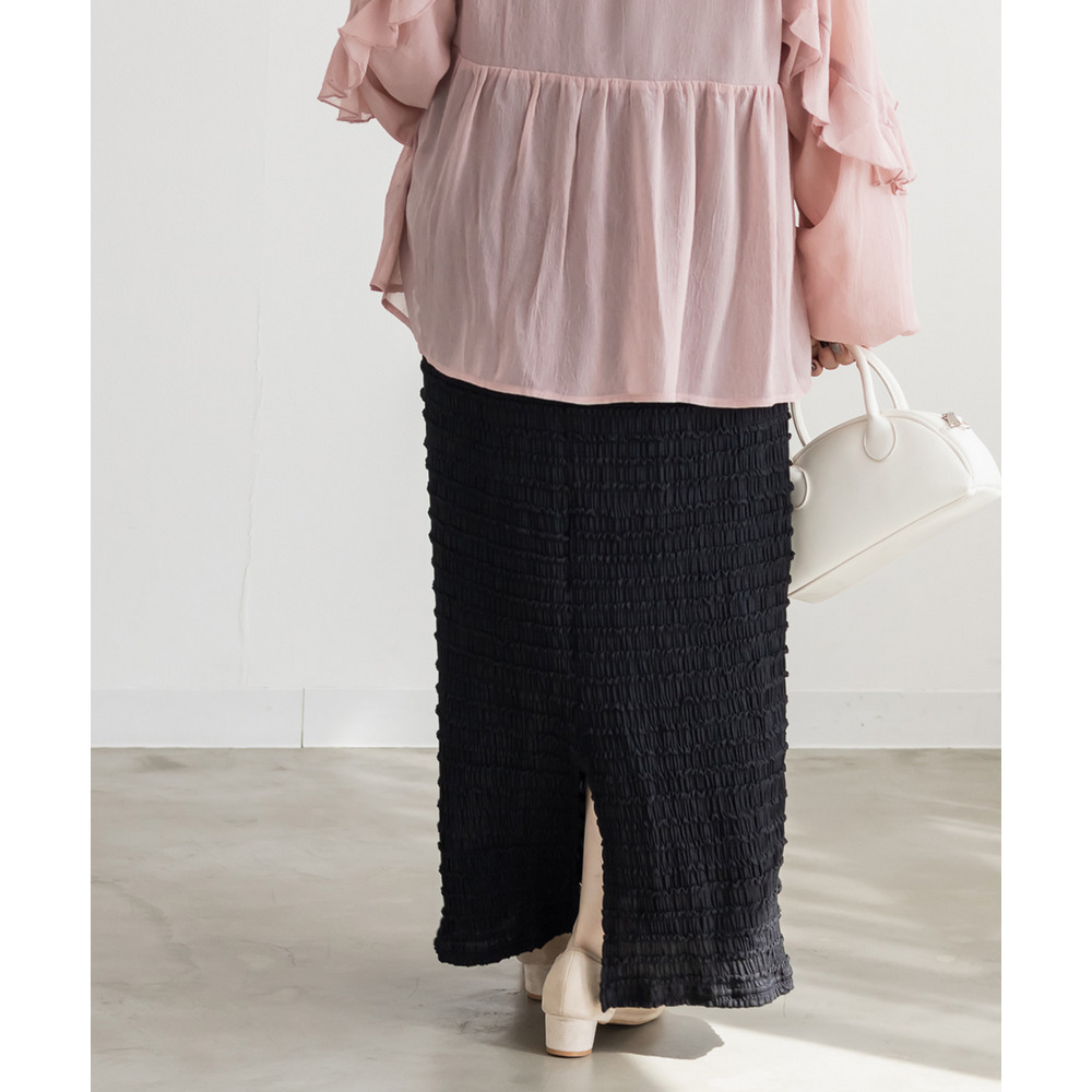 スリット入りフリルジャガードスカート6