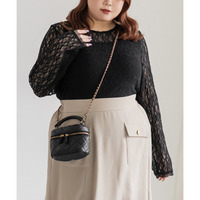 シアーストレッチレースプルオーバー