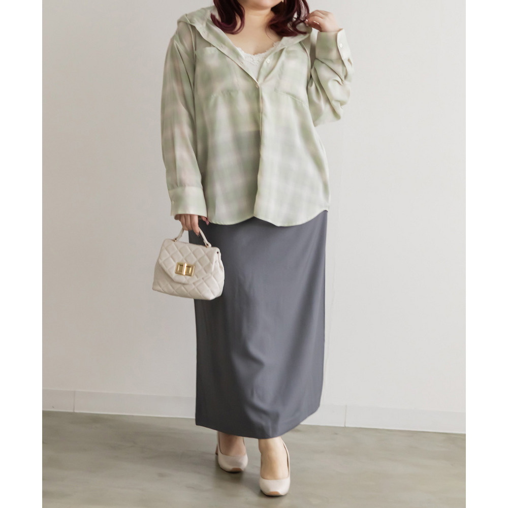 ビックチェックフードシャツ6