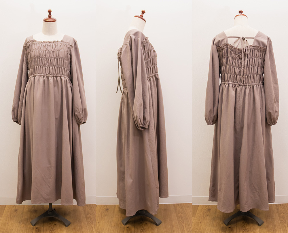 バックリボンシャーリングワンピース11