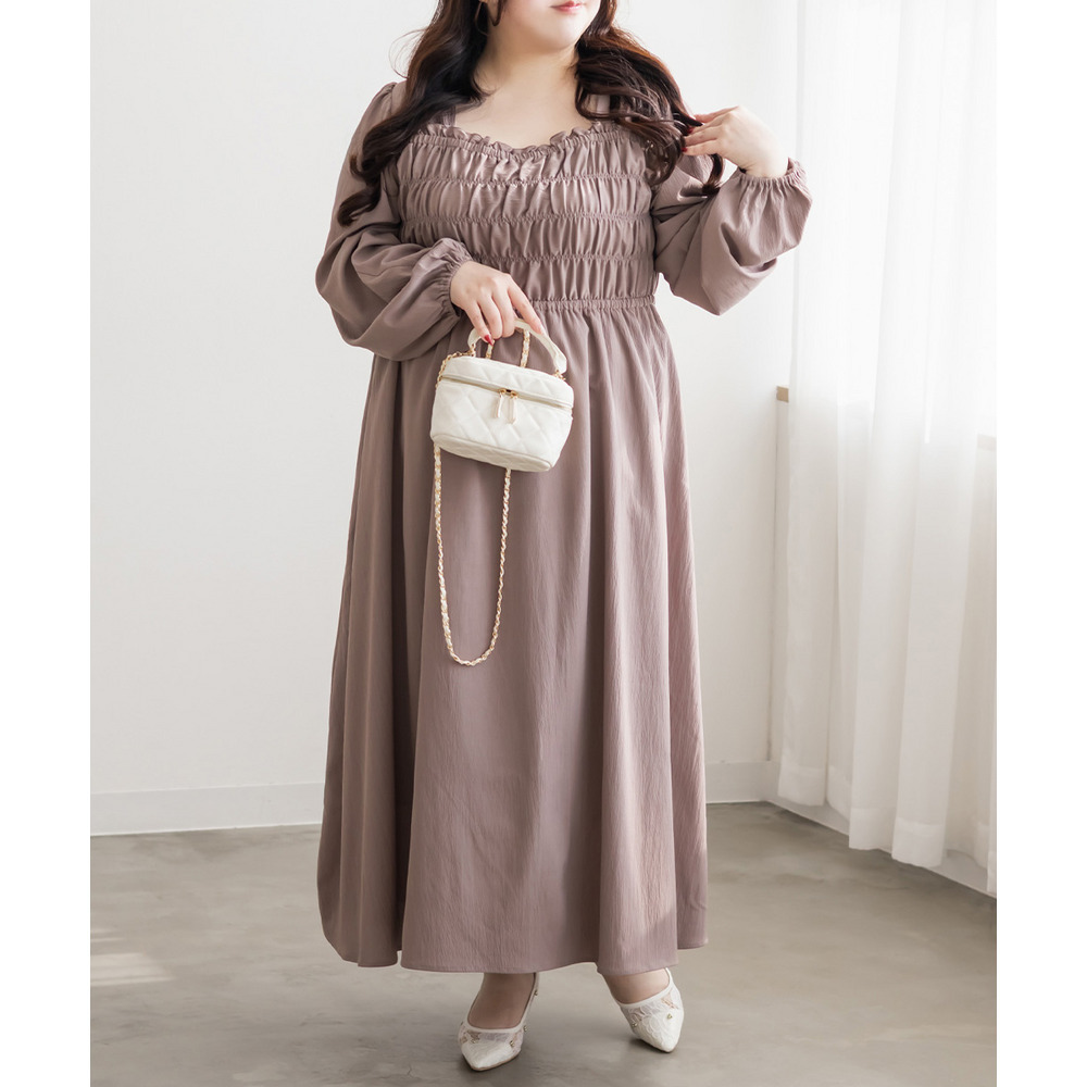 バックリボンシャーリングワンピース2