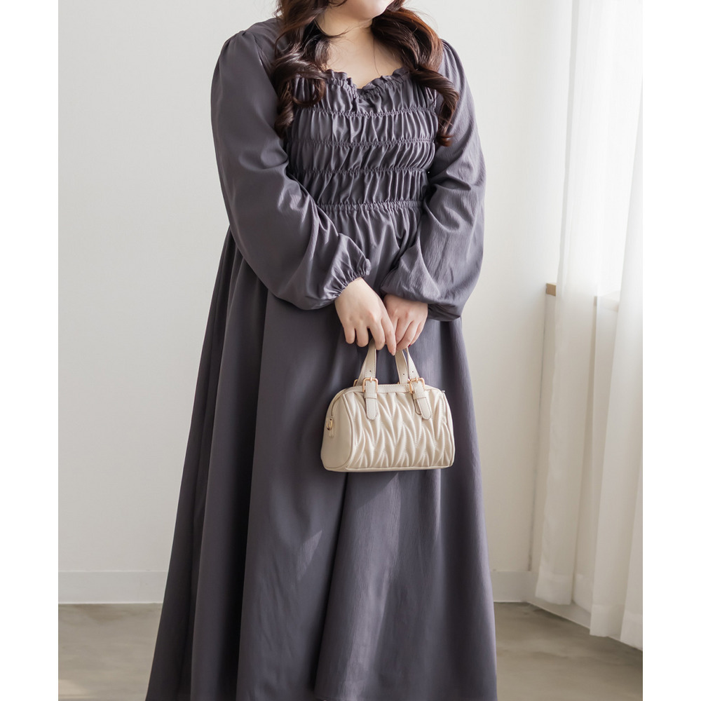 バックリボンシャーリングワンピース7