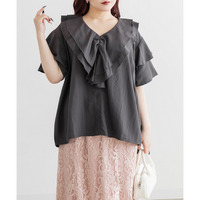 ラッフルティアードチュニックブラウス