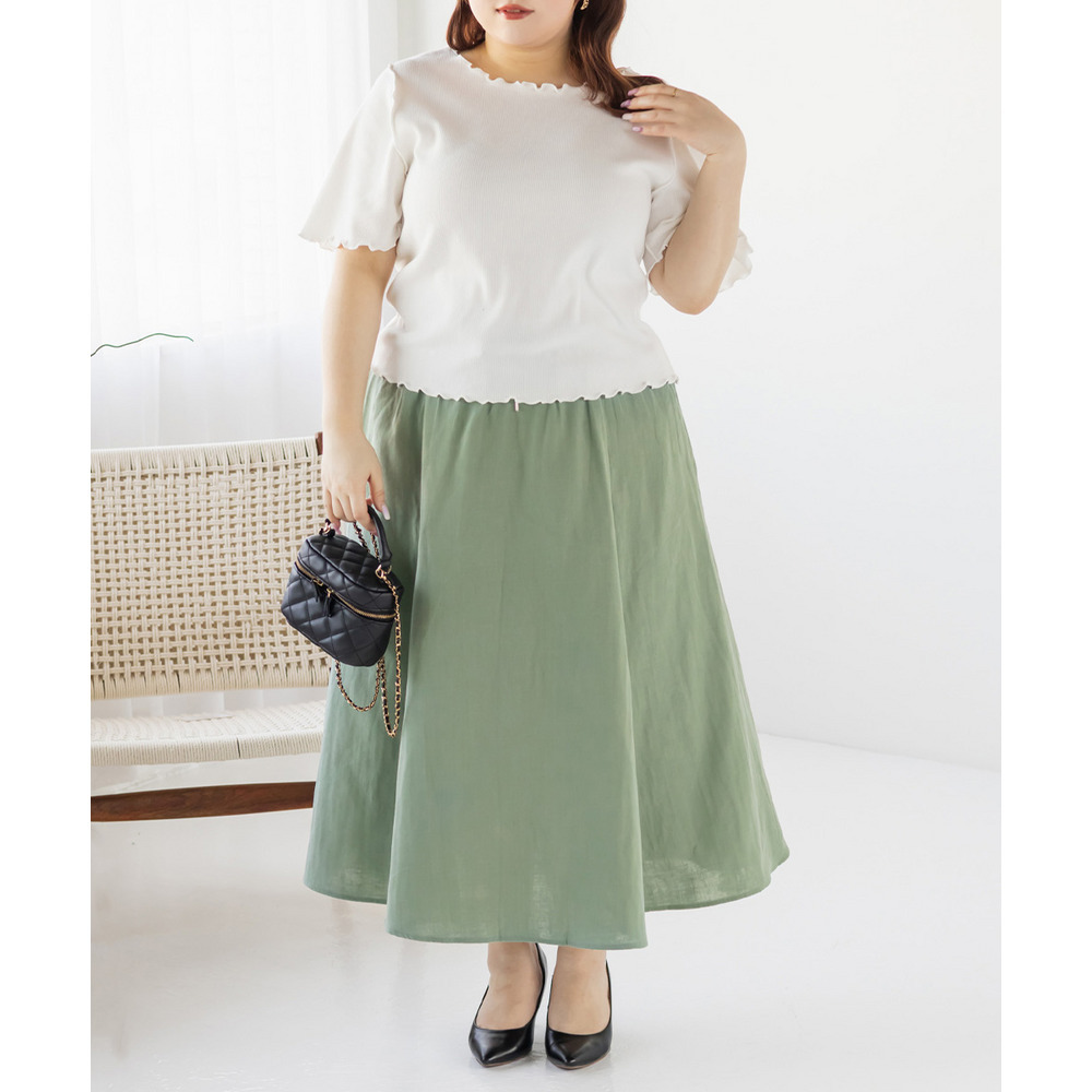 ダブルガーゼパネル切替スカート2