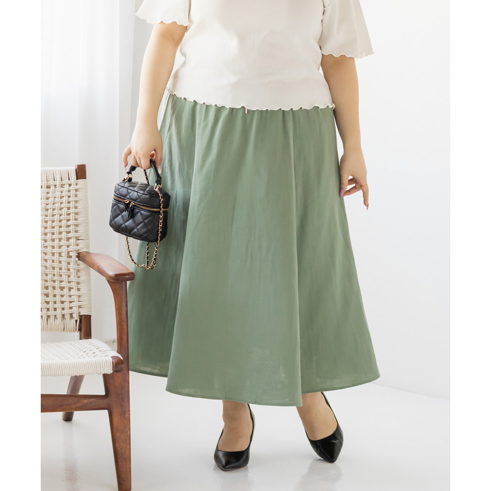 ダブルガーゼパネル切替スカート3