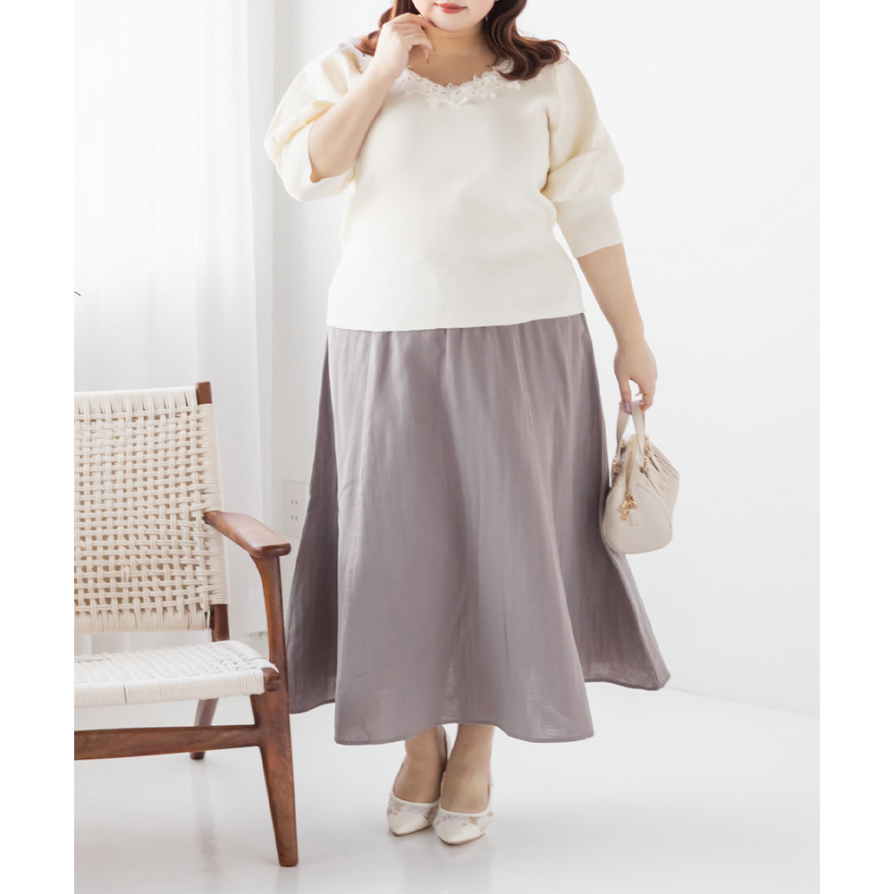 ダブルガーゼパネル切替スカート4