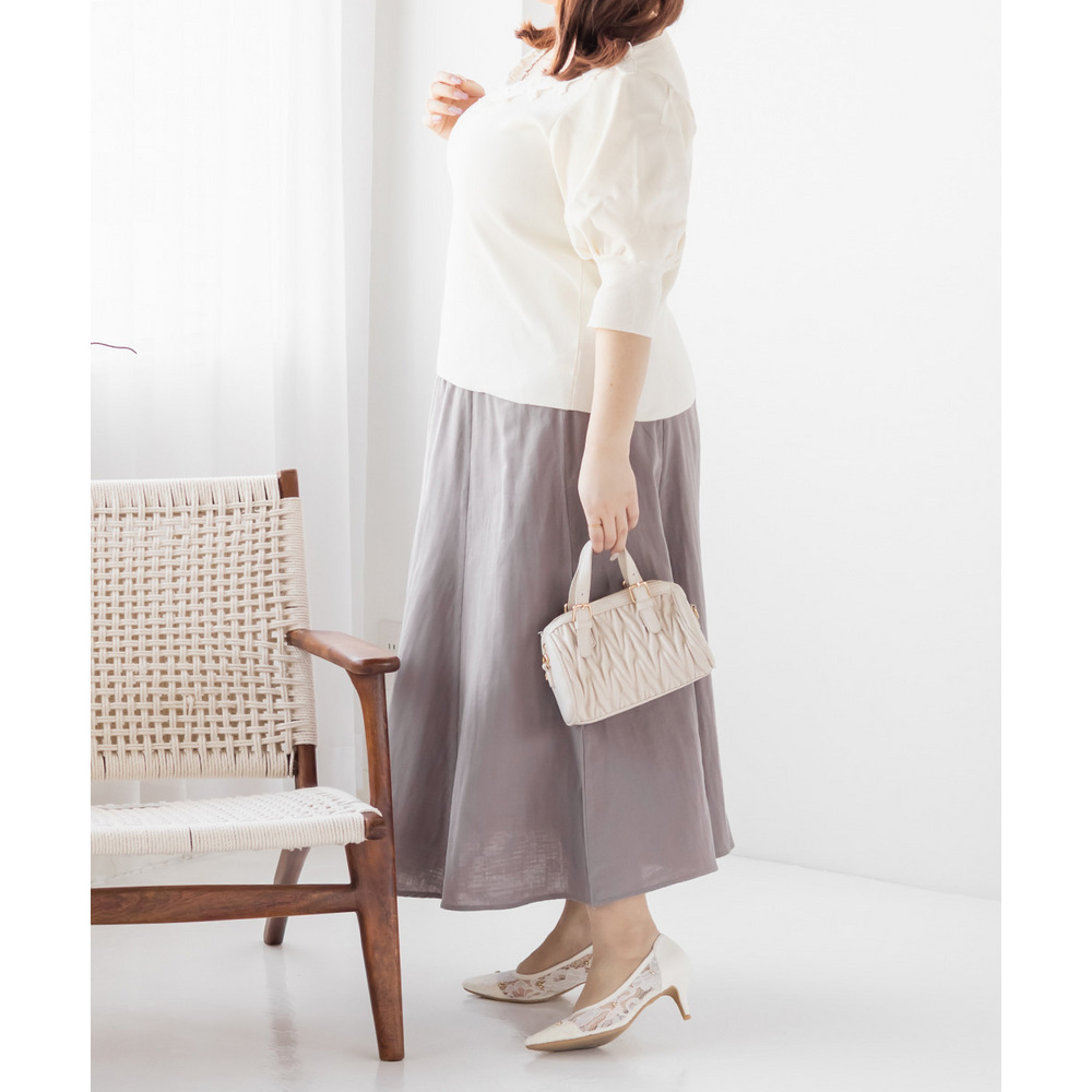 ダブルガーゼパネル切替スカート7