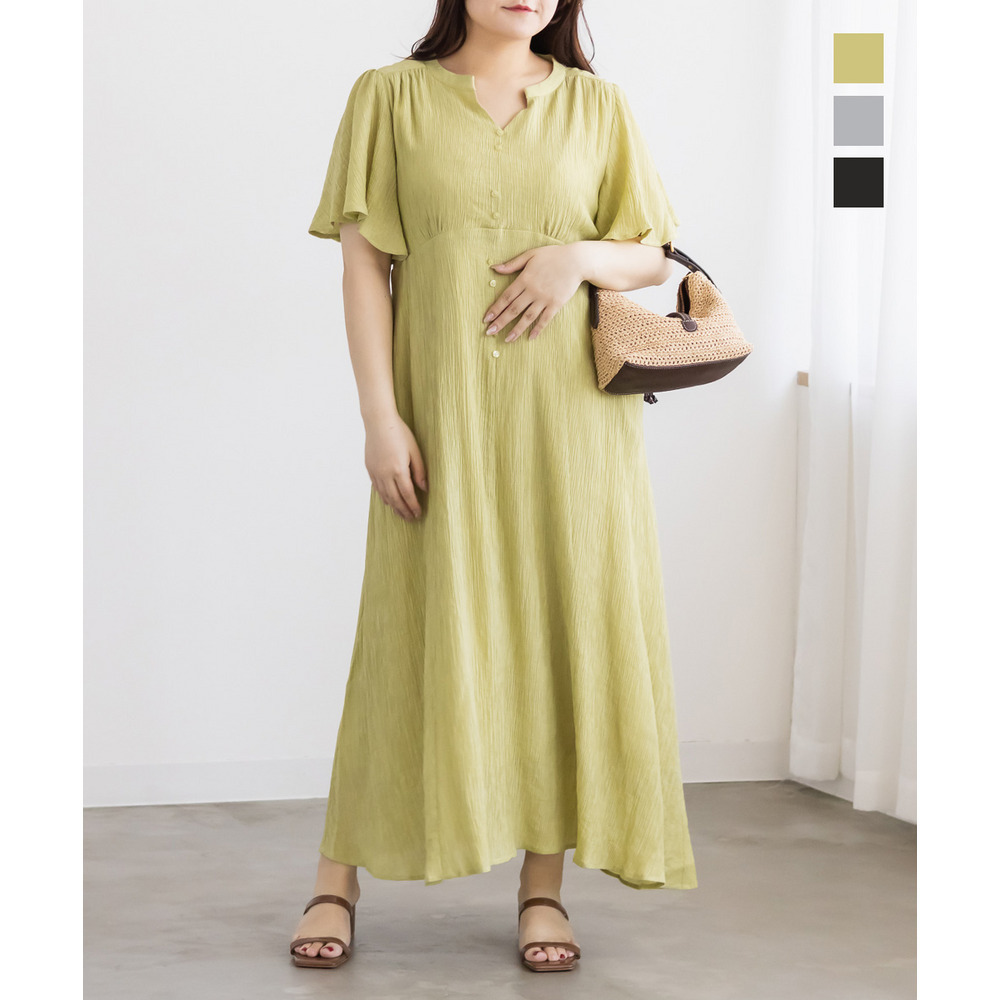 CLETTEオリジナルキーネックフレアワンピース