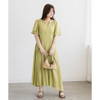 CLETTEオリジナルキーネックフレアワンピース