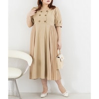 CLETTEオリジナルトレンチ風サイドプリーツワンピース