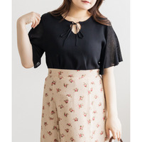 CLETTEオリジナルフレア袖リボンネックニット