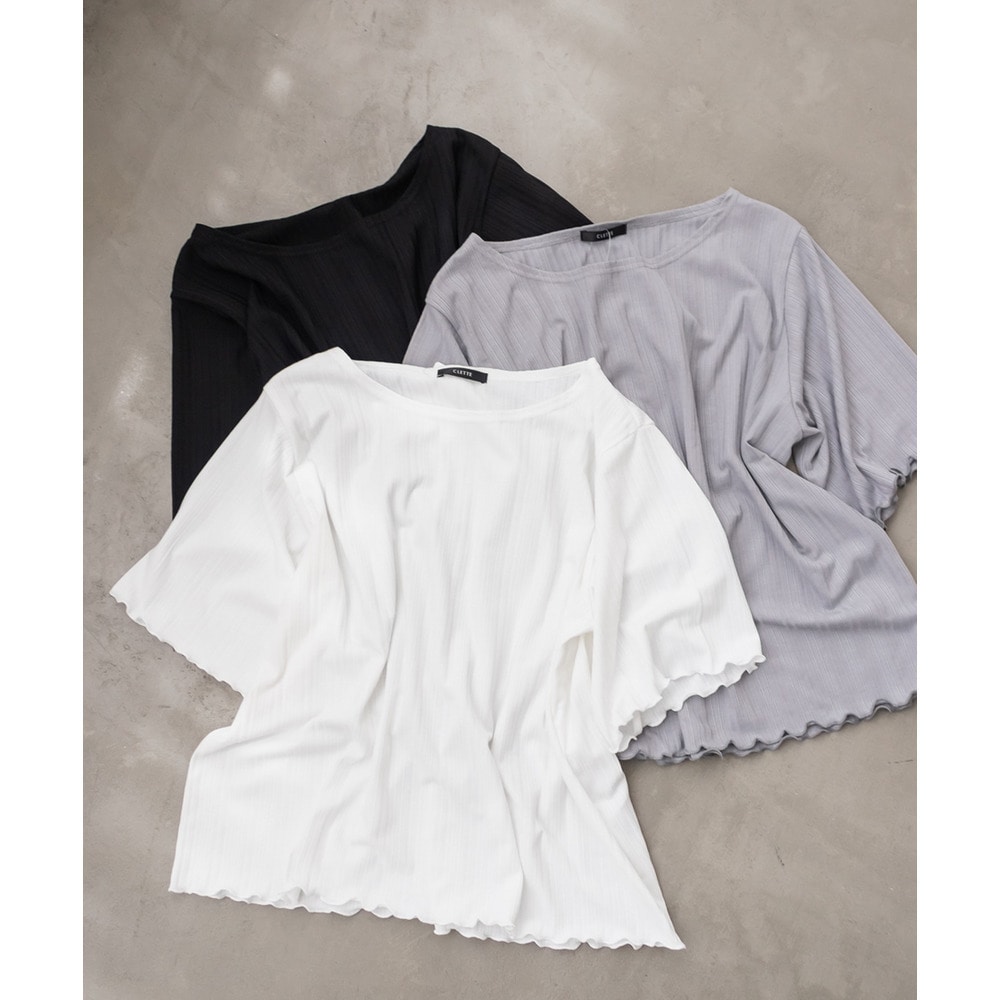 CLETTEオリジナル裾メローシンプルTシャツ17