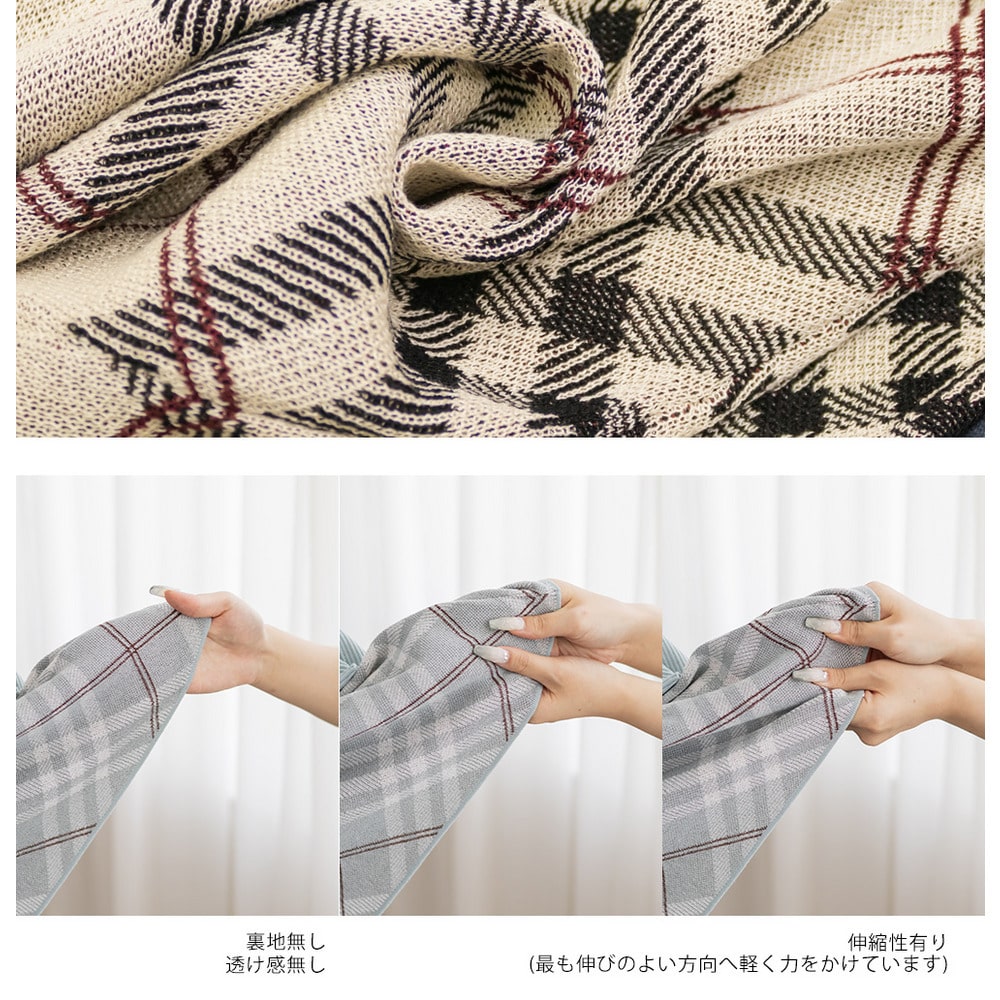 CLETTEオリジナルデコルテオープンチェック柄ニット19