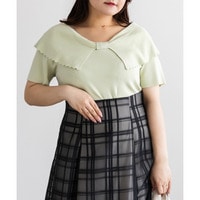 CLETTEオリジナルスカラップリボンカラーニット