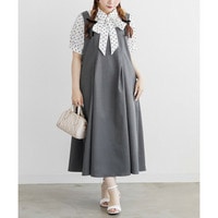CLETTEオリジナルドット柄レイヤード風ワンピース