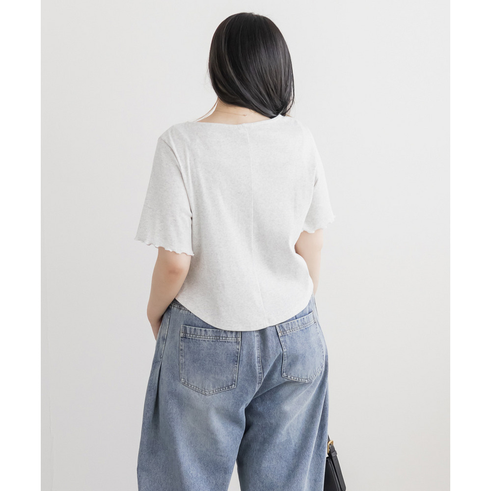 CLETTEオリジナルオープンカラーギャザートップス11