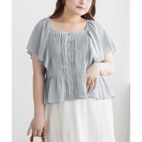 CLETTEオリジナルピンタックフレアスリーブブラウス