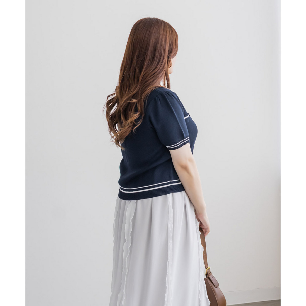 CLETTEオリジナルバイカラーニットカーディガン7