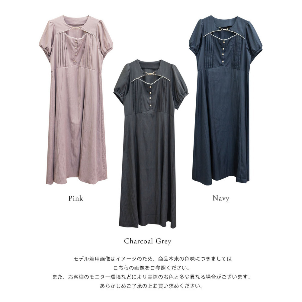 CLETTEオリジナルフロントボタンピンタックワンピース17