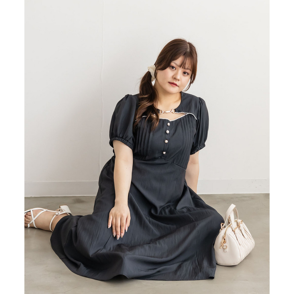 CLETTEオリジナルフロントボタンピンタックワンピース4