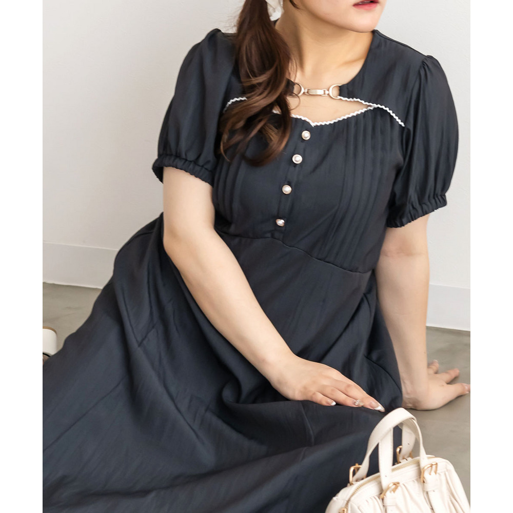 CLETTEオリジナルフロントボタンピンタックワンピース5