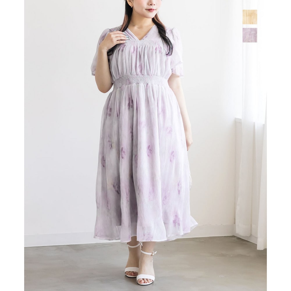CLETTEオリジナルぼかし花柄ワンピース1