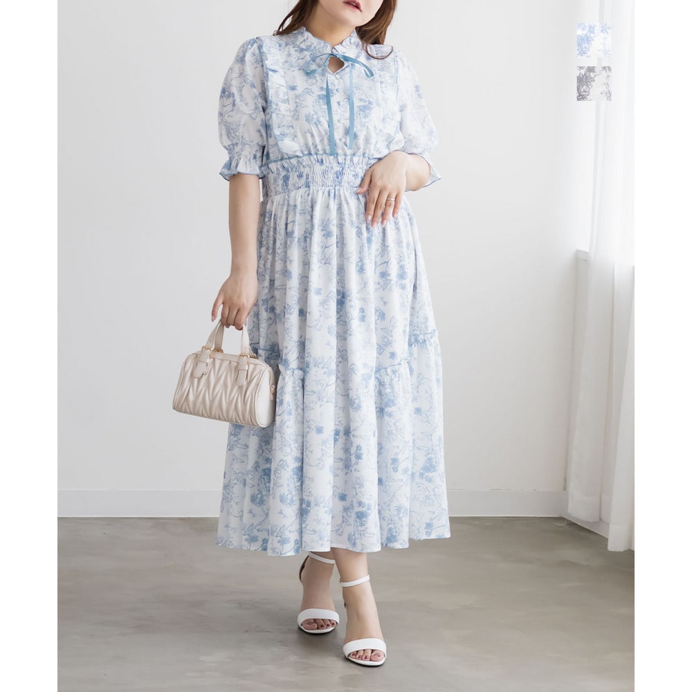 CLETTEオリジナル花柄フリルワンピース