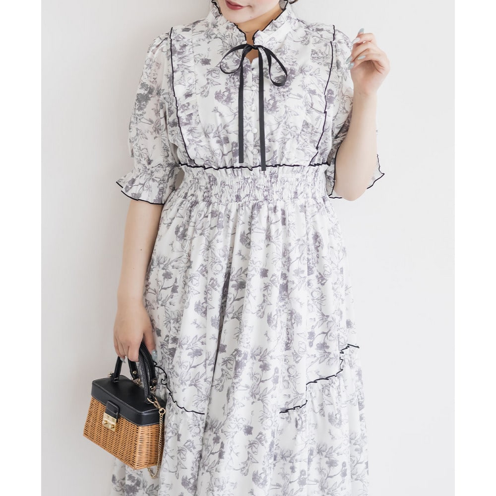 CLETTEオリジナル花柄フリルワンピース10