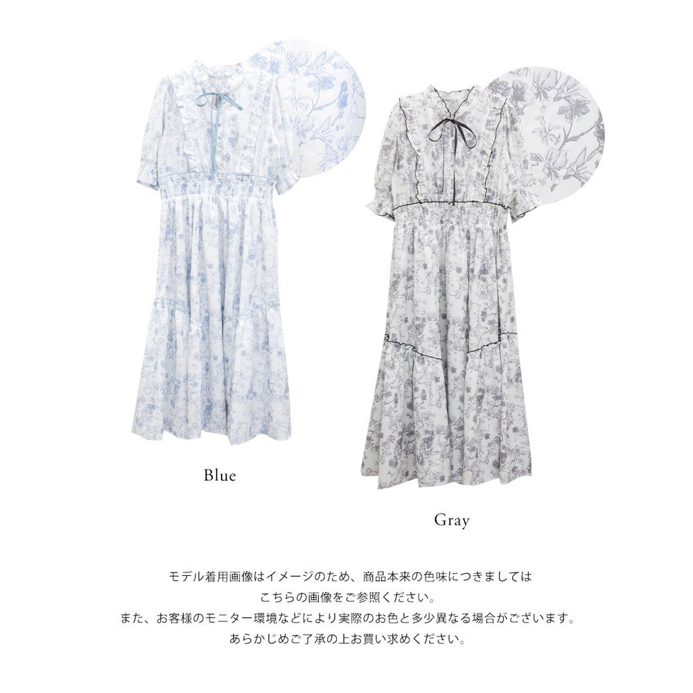 CLETTEオリジナル花柄フリルワンピース14