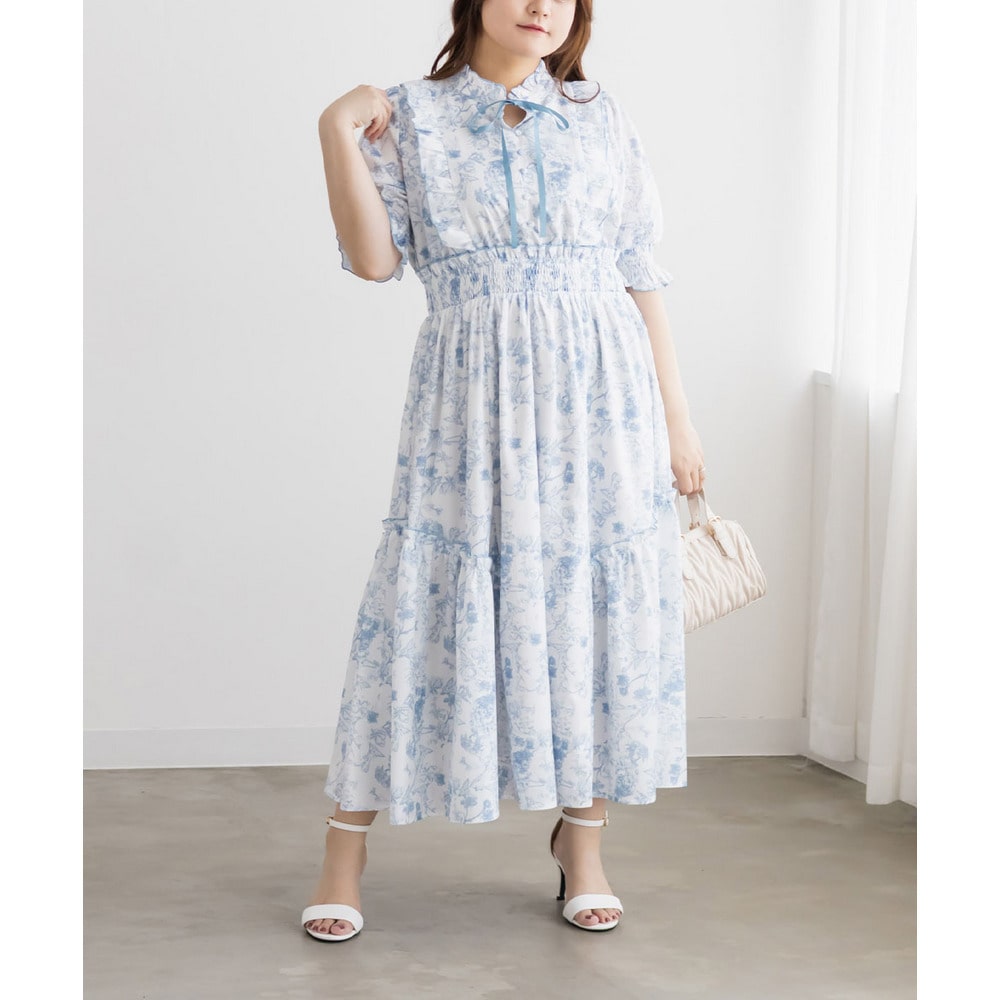 CLETTEオリジナル花柄フリルワンピース2