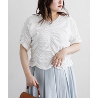 アシンメトリーシャーリングTシャツ