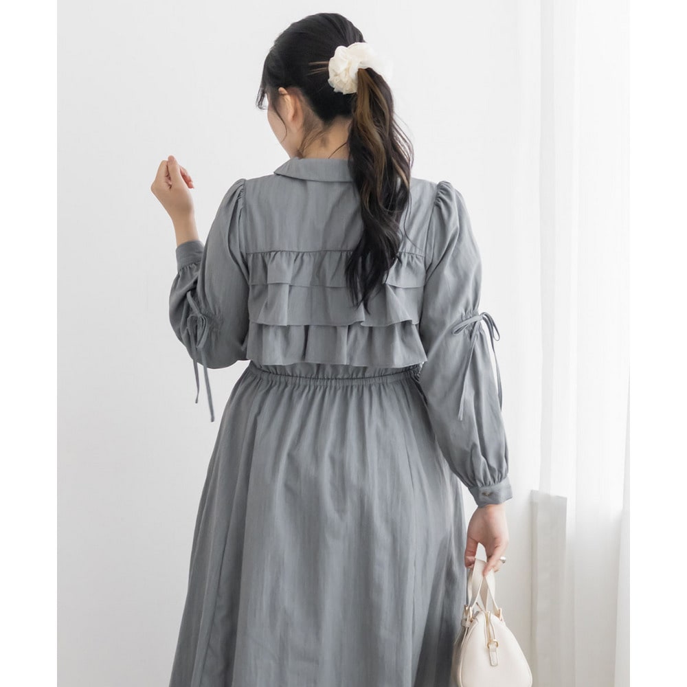 CLETTEオリジナルフリルティアード長袖シャツワンピース14