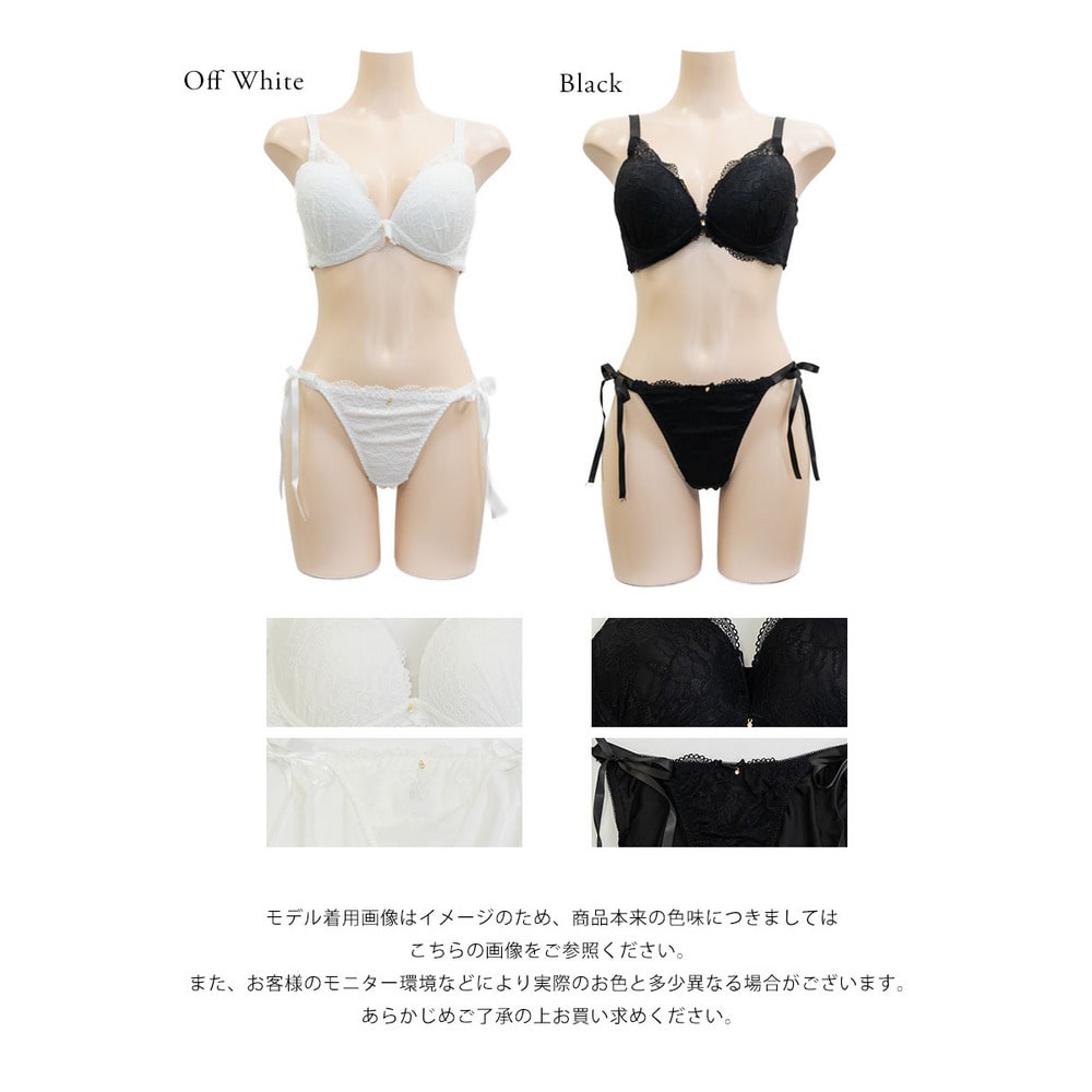 エレガント脇高レースブラジャー&ショーツセット9