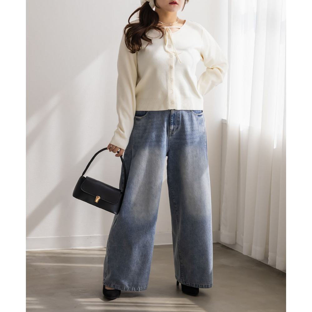CLETTEオリジナル前開きリボンニットプルオーバー10