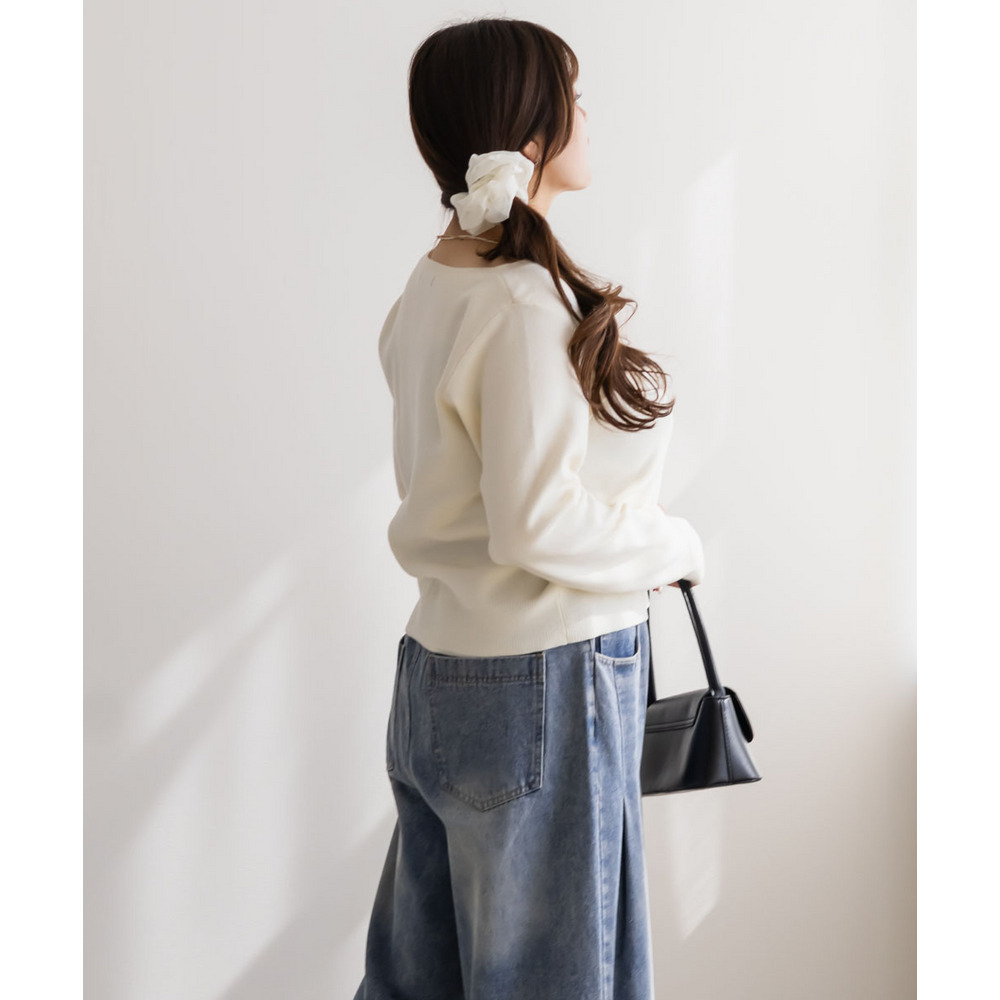 CLETTEオリジナル前開きリボンニットプルオーバー12