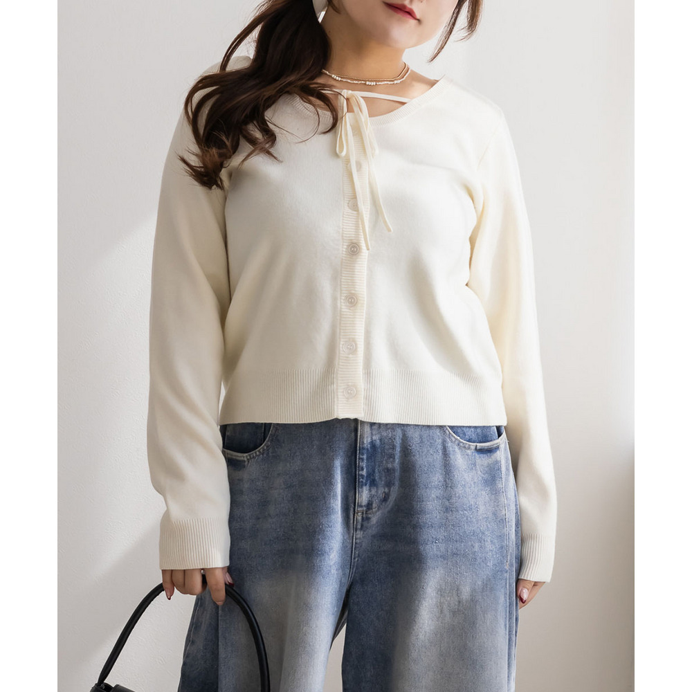 CLETTEオリジナル前開きリボンニットプルオーバー13