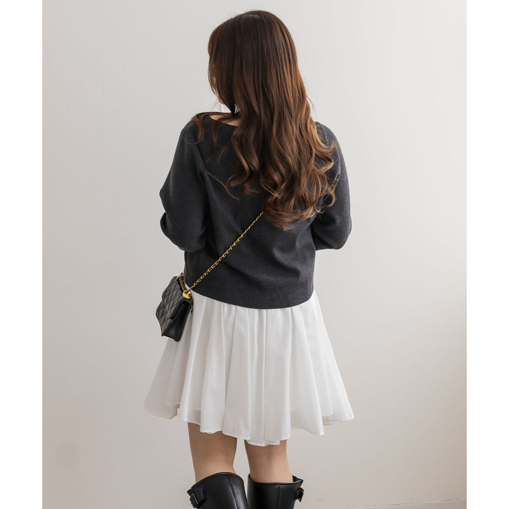 CLETTEオリジナル前開きリボンニットプルオーバー4