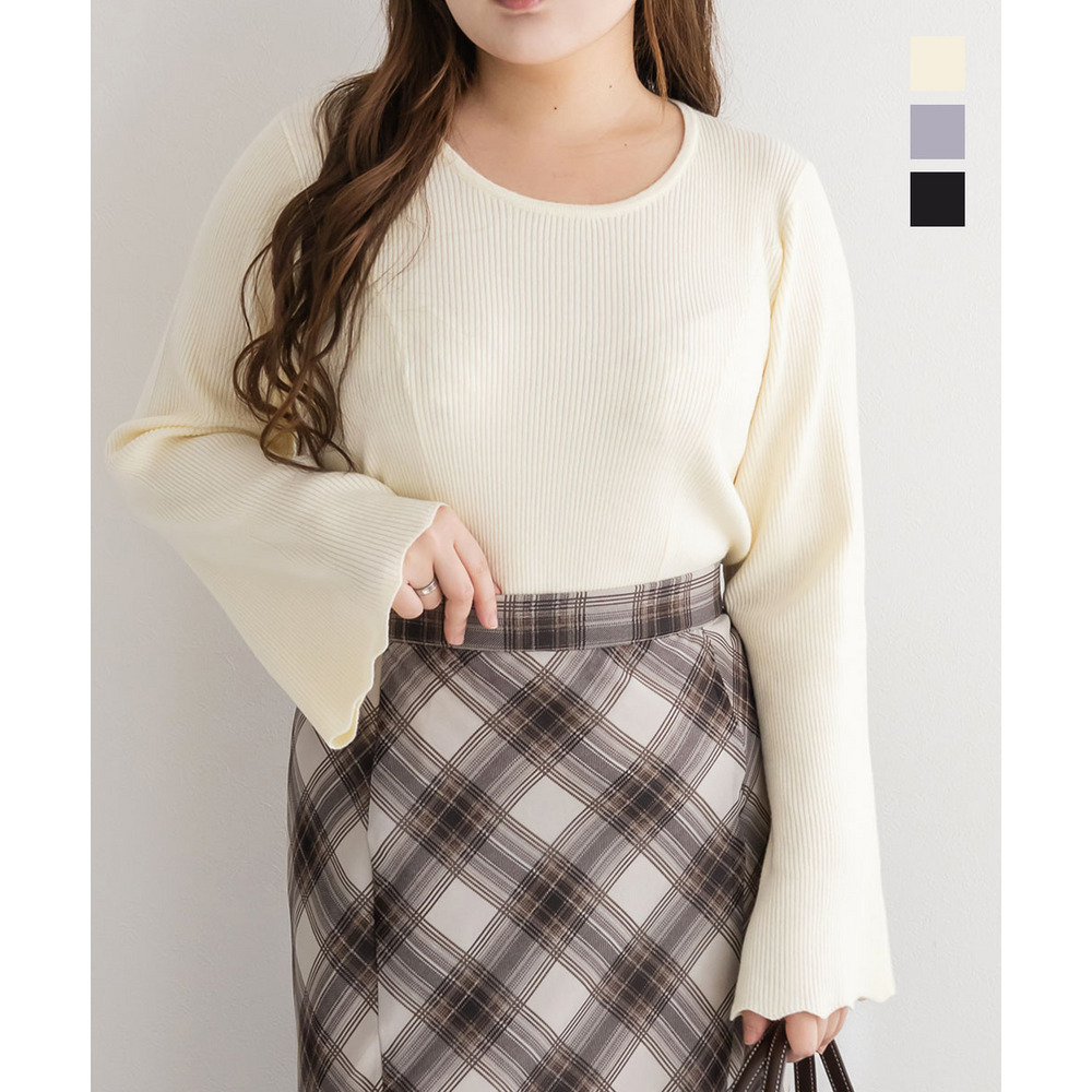 CLETTEオリジナルラウンドネックシンプルニット