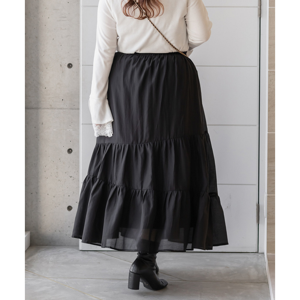 CLETTEオリジナルななめティアードシアースカート14