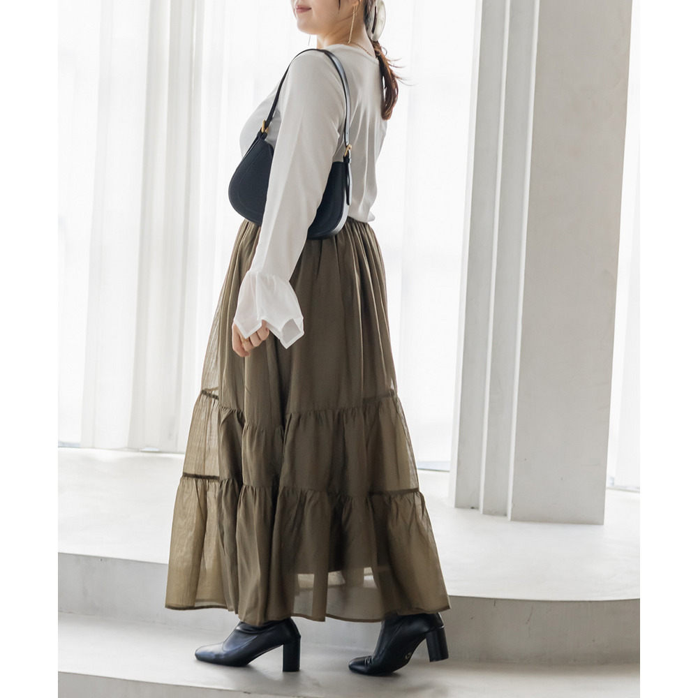 CLETTEオリジナルななめティアードシアースカート3