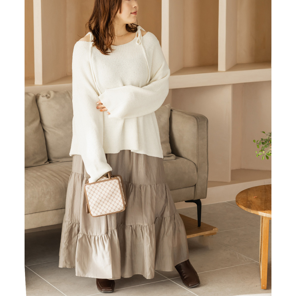 CLETTEオリジナルななめティアードシアースカート5