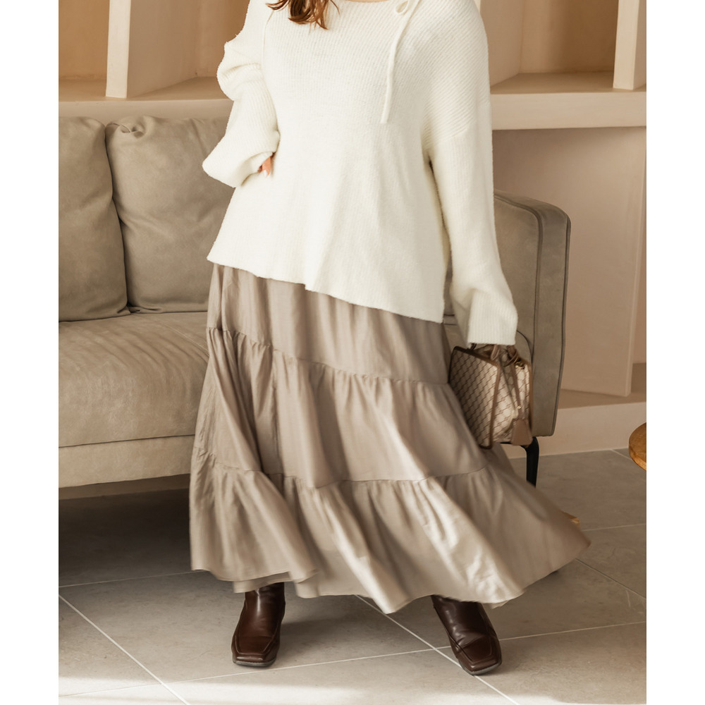 CLETTEオリジナルななめティアードシアースカート6