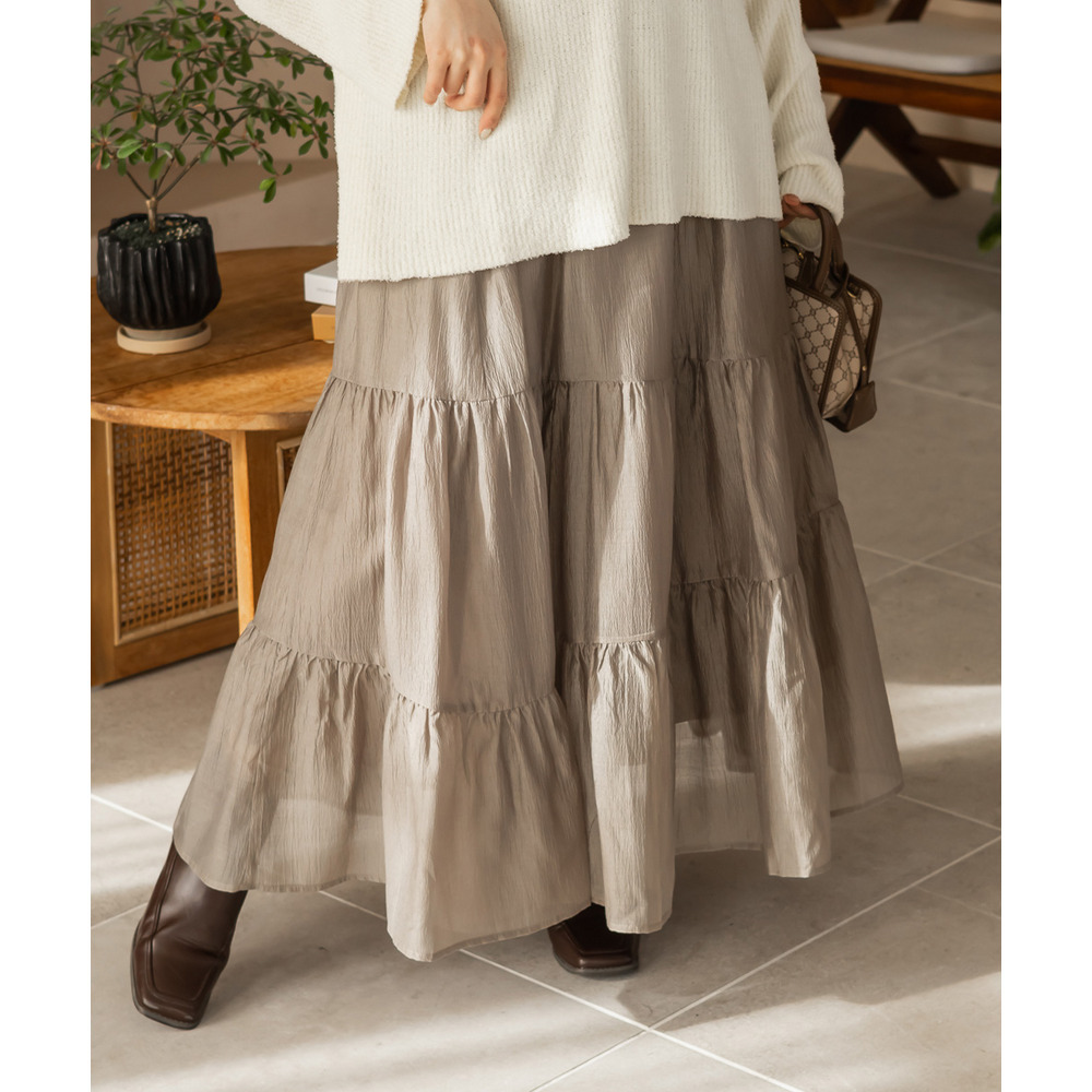 CLETTEオリジナルななめティアードシアースカート7
