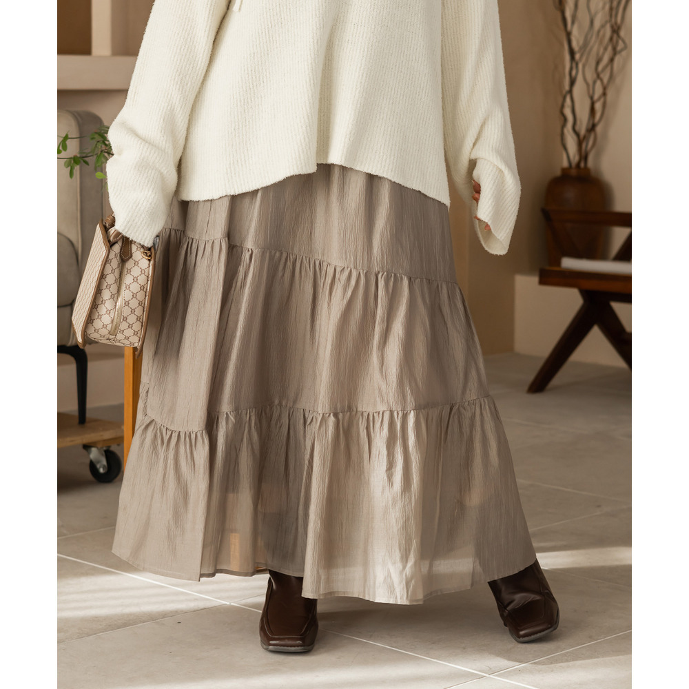 CLETTEオリジナルななめティアードシアースカート8