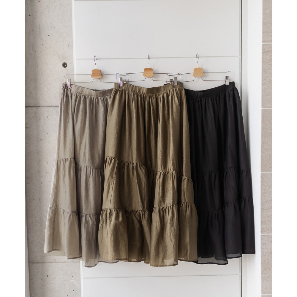 CLETTEオリジナルななめティアードシアースカート9