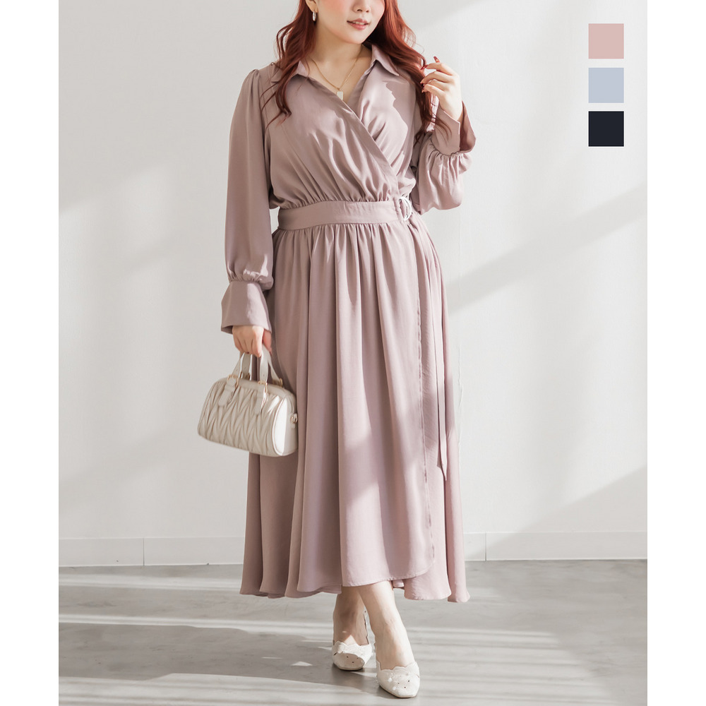 CLETTEオリジナルカシュクールラップシャツワンピース