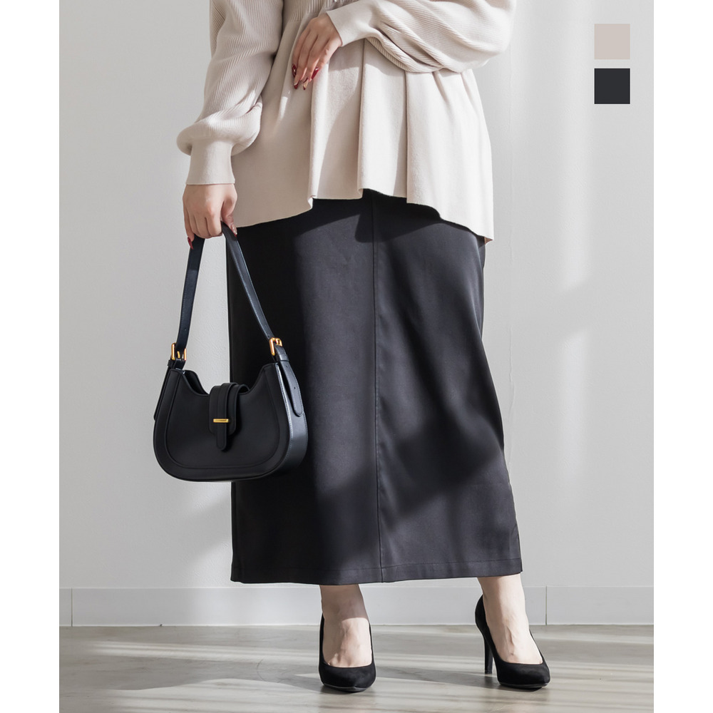 ウエストゴムストレッチナロースカート