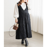 CLETTEオリジナルシアーストライプVネックワンピース