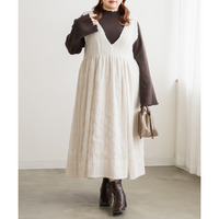 CLETTEオリジナルシアーストライプVネックワンピース